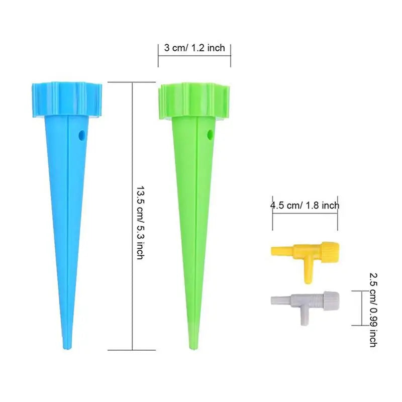 Auto Irrigation Drippers Self Plant Watering Spikes Kit with Slow-Release Control Switch for Garden Flower Plants Indoor&Outdoor