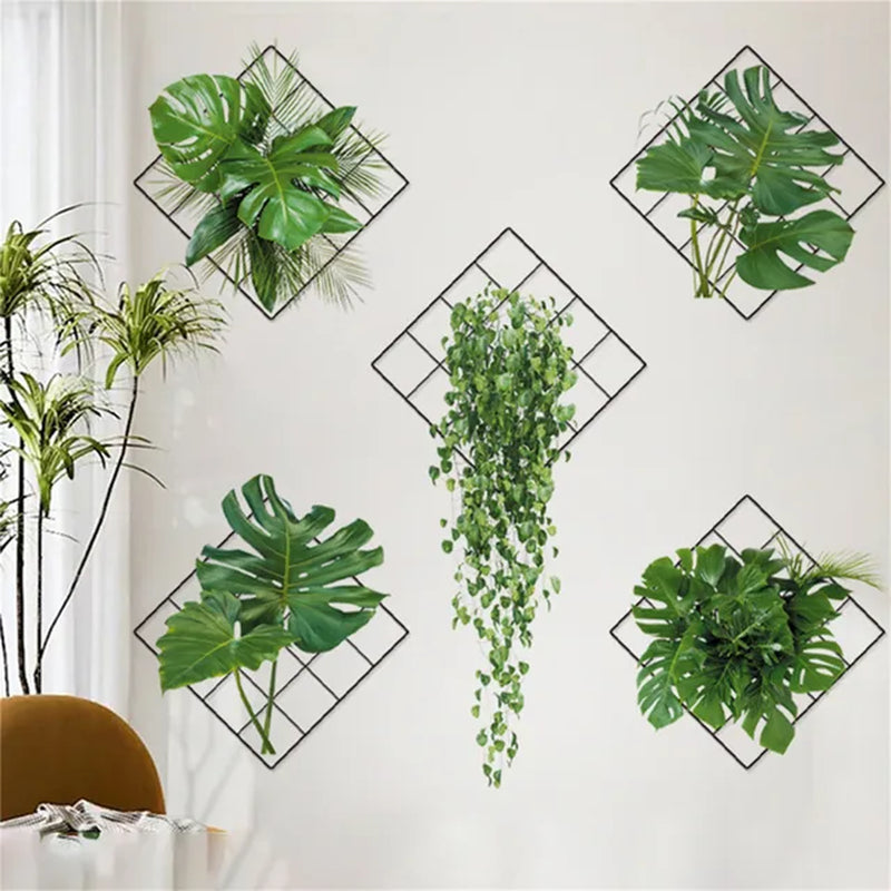 3D Green Plantes Wall Sticker 3D Natural Wind Green Plantes Wall Stickers on Butterflies for Wall Butterflies Wall Stickers