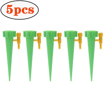 Auto Irrigation Drippers Self Plant Watering Spikes Kit with Slow-Release Control Switch for Garden Flower Plants Indoor&Outdoor