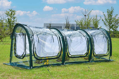 Professional title: "Poray Portable Greenhouse Tunnel with PVC Cover for Garden, Flower House, and Plant Protection from Cold, Frost, Birds, and Insects"