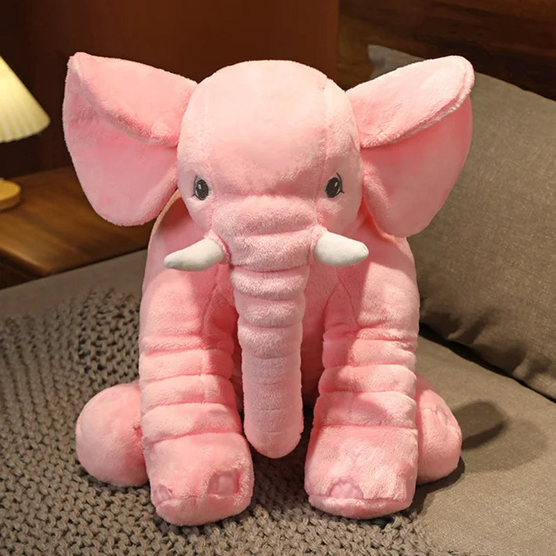 40Cm 60Cm Height Kawaii Plush Elephant Doll Toy Kids Play Back Cushion Cute Stuffed Elephant Child Accompany Doll Xmas Gift