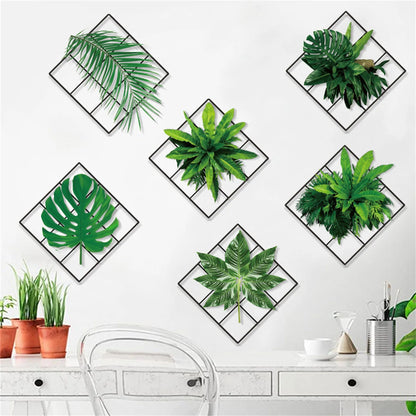 3D Green Plantes Wall Sticker 3D Natural Wind Green Plantes Wall Stickers on Butterflies for Wall Butterflies Wall Stickers